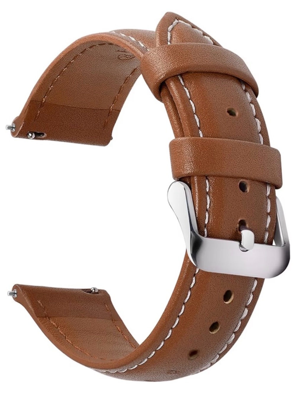 Fullmosa- Quick Release Watch Band, Axus Genuine Leather Watch Strap, Brown,22mm